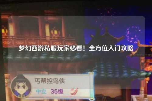 夢幻西游私服玩家必看！全方位入門攻略