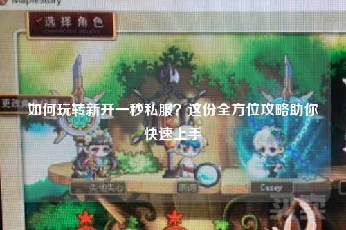 如何玩轉新開一秒私服？這份全方位攻略助你快速上手