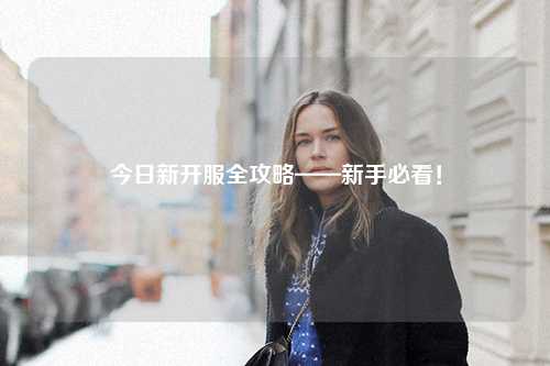 今日新開服全攻略——新手必看！